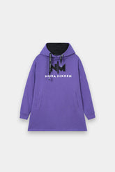 Women Purple Oversize Hoodie