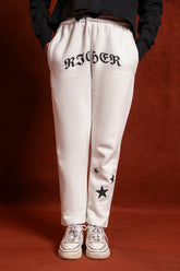 Uni-sex Straight White Trouser