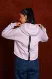 Women Crop Lavender Hoodie