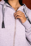 Women Crop Lavender Hoodie