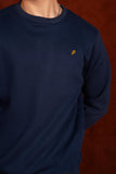 Men Crew Neck Blue Sweatshirt