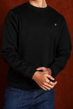 Men Crew Neck Black Sweatshirt