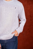 Men Grey Terrycloth Fleece Sweatshirt