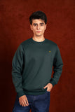 Men Crew Neck Green Sweatshirt