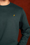 Men Crew Neck Green Sweatshirt