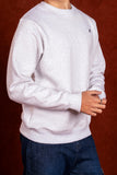 Men Crew Neck Oatmeal Grey Sweatshirt