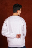 Men Crew Neck Oatmeal Grey Sweatshirt